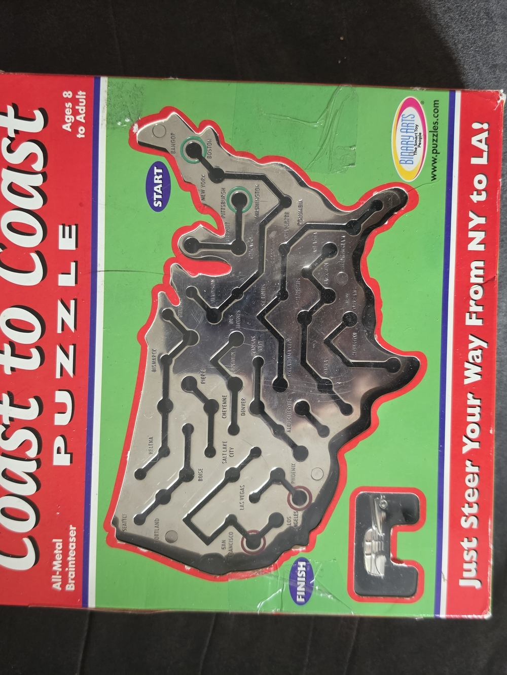 Brainteaser Coast To Coast Metal Puzzle From Binary Arts
